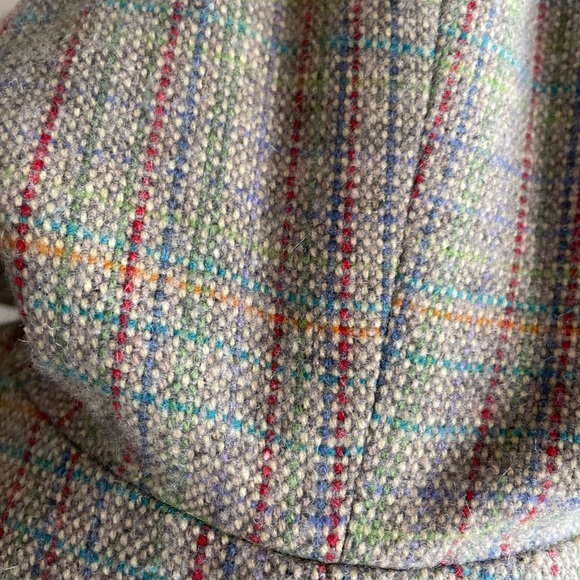 PAUL & JOE for TARGET TWEED, PLAID CAPE STYLE BUTTON FRONT PONCHO W HOOD, SZ S/M - Picture 7 of 17